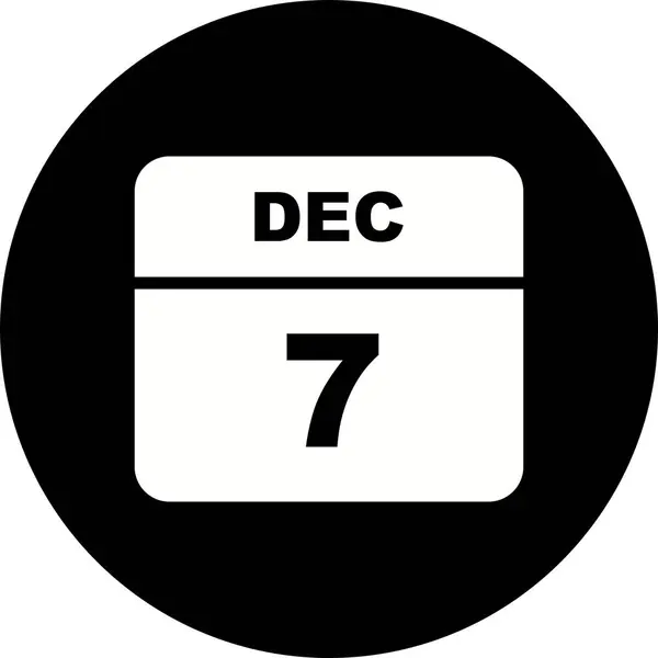 7 грудня дата одноденного календаря — стокове фото