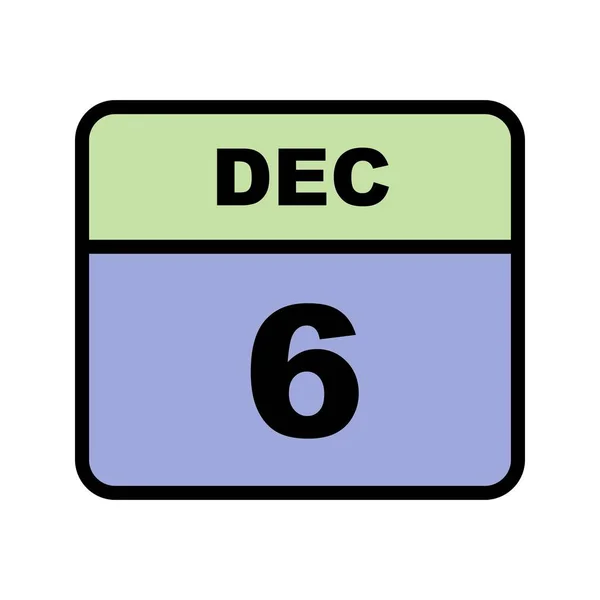 6. prosince dne v kalendáři jednoho dne — Stock fotografie