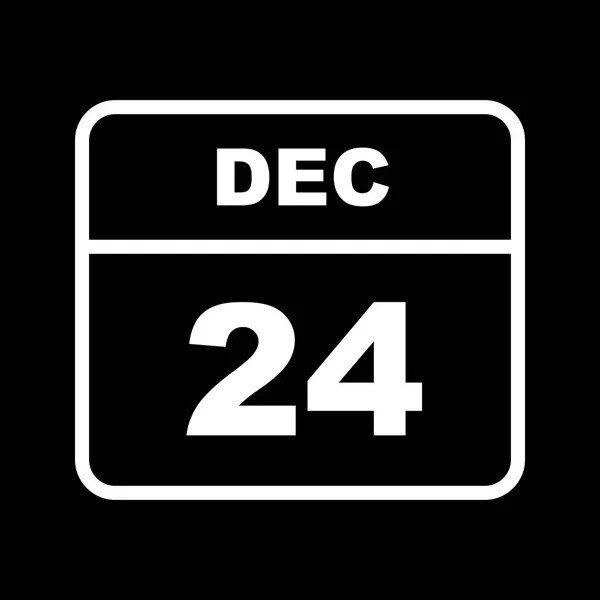 December 24. dátum egy egynapos naptárban — Stock Fotó