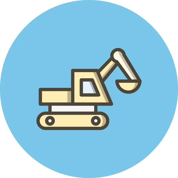 Illustration  Excavator Icon — Stock Photo, Image