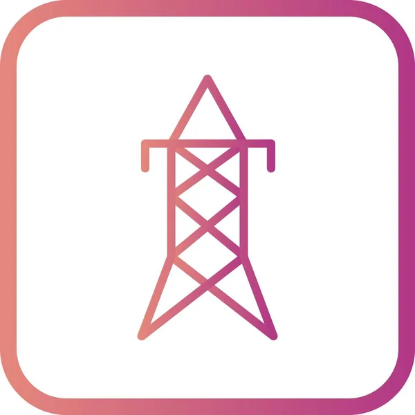 Illustration  Electric tower Icon — Stock Photo, Image