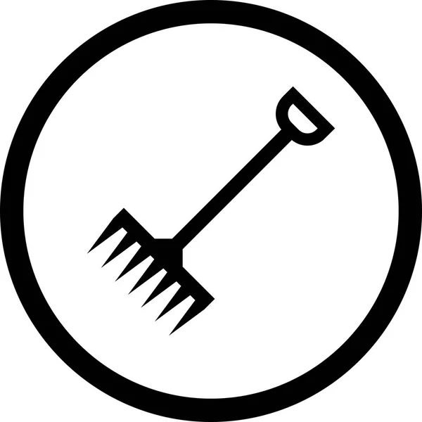 Illustration  Rake Icon — Stock Photo, Image