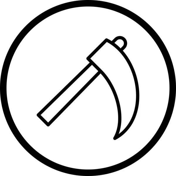 Illusztráció Scythe ikon — Stock Fotó