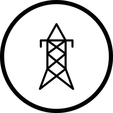 İllüstrasyon Elektrikli kule Simgesi