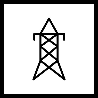 İllüstrasyon Elektrikli kule Simgesi