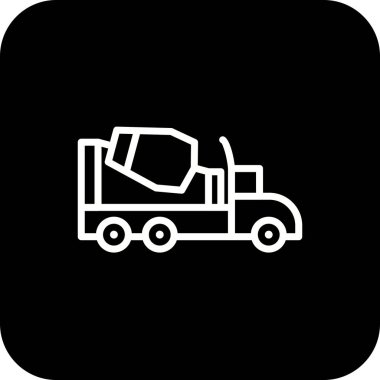 İllüstrasyon Beton Karıştırıcı Simgesi