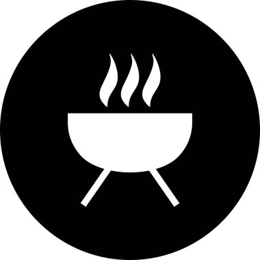 Illustration Barbekü simgesi