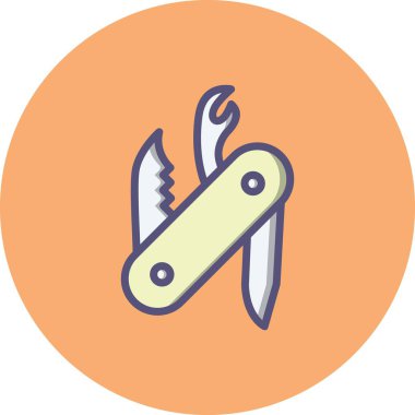 İllüstrasyon Swiss ordu bıçağı simgesi