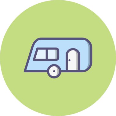 İllüstrasyon karavan simgesi