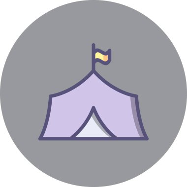İllüstrasyon çadır simgesi