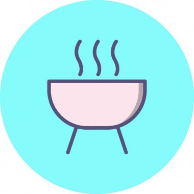 Illustration Barbekü simgesi