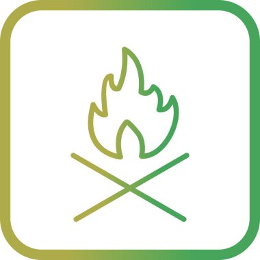 İllüstrasyon kemik ateşi simgesi