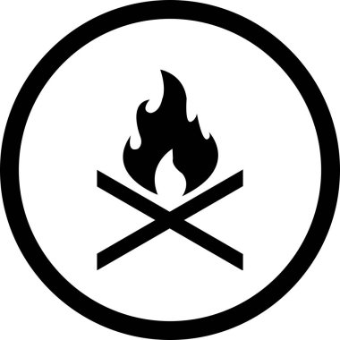 İllüstrasyon kemik ateşi simgesi