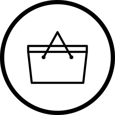 İllüstrasyon piknik sepeti simge