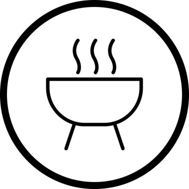 Illustration Barbekü simgesi