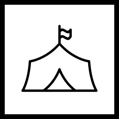 İllüstrasyon çadır simgesi