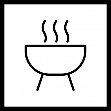 Illustration Barbekü simgesi