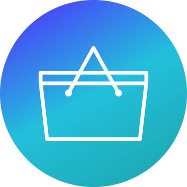 İllüstrasyon piknik sepeti simge