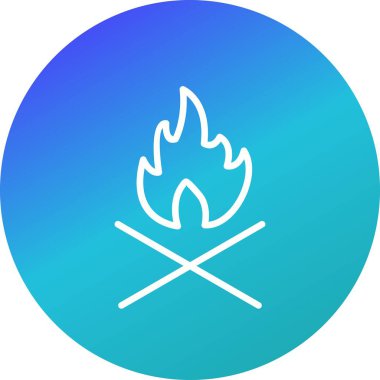 İllüstrasyon kemik ateşi simgesi