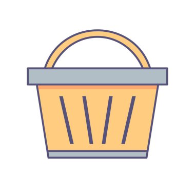 İllüstrasyon piknik sepeti simge