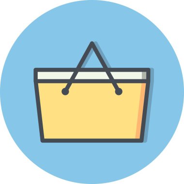 İllüstrasyon piknik sepeti simge