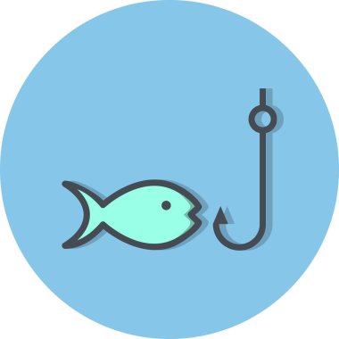 İllüstrasyon Balıkçılık Simgesi