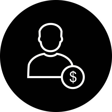 Adam simgesi ile İllüstrasyon Dolar