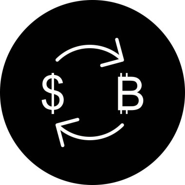 Dolar Simgesi ile İllüstrasyon Döviz Bitcoin