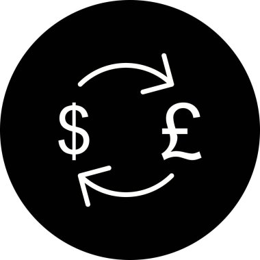 Dolar simgesi ile İllüstrasyon Döviz Pound