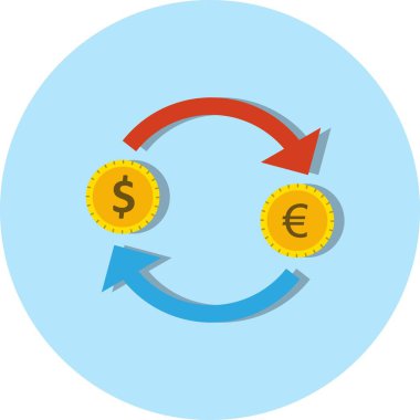 Dolar simgesi ile İllüstrasyon Döviz Euro