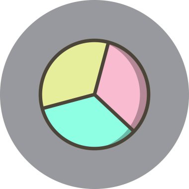 İllüstrasyon Pasta Grafiği Simgesi