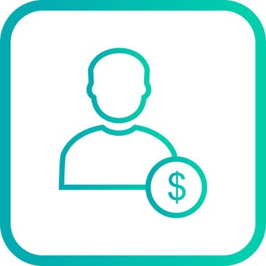 Adam simgesi ile İllüstrasyon Dolar