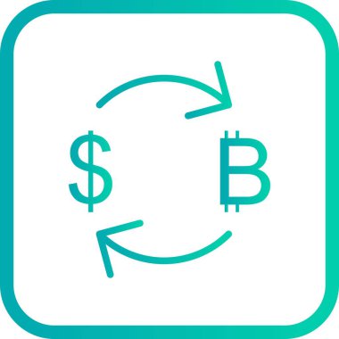 Dolar Simgesi ile İllüstrasyon Döviz Bitcoin