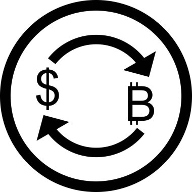 Dolar Simgesi ile İllüstrasyon Döviz Bitcoin
