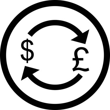 Dolar simgesi ile İllüstrasyon Döviz Pound