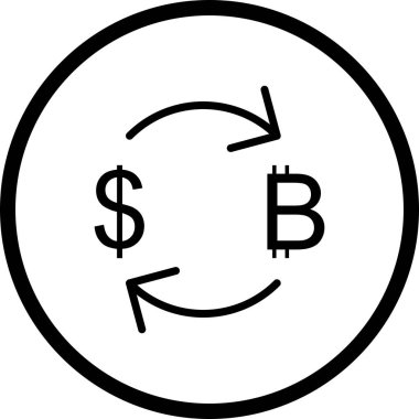 Dolar Simgesi ile İllüstrasyon Döviz Bitcoin