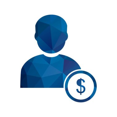 Adam simgesi ile İllüstrasyon Dolar