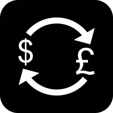 Dolar simgesi ile İllüstrasyon Döviz Pound