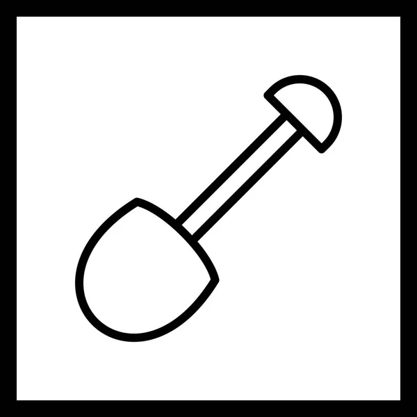 Ikon för illustration av spade — Stockfoto