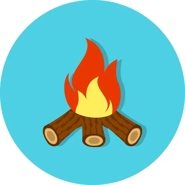 Illustration  Bone fire Icon — Stock Photo, Image