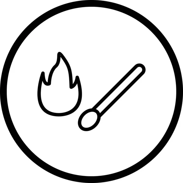 Illustrazione fiammiferi icona — Foto Stock