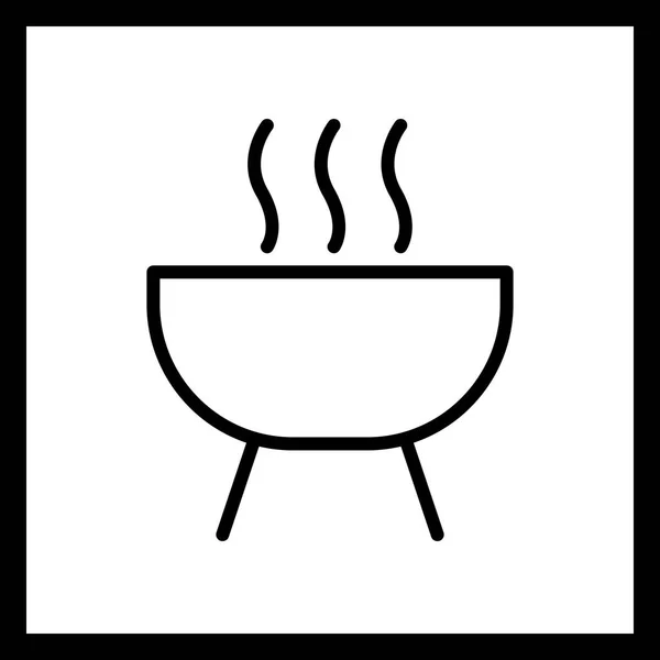 Ícone de churrasco de ilustração — Fotografia de Stock
