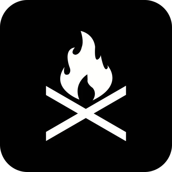 Illustrazione Icona del fuoco osseo — Foto Stock
