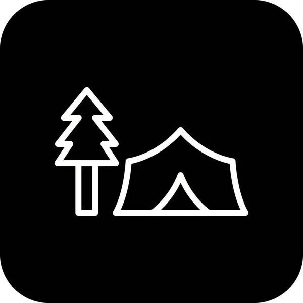 Illusztráció sátor fák Icon — Stock Fotó
