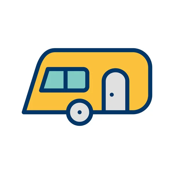 Illustration husvagn ikon — Stockfoto