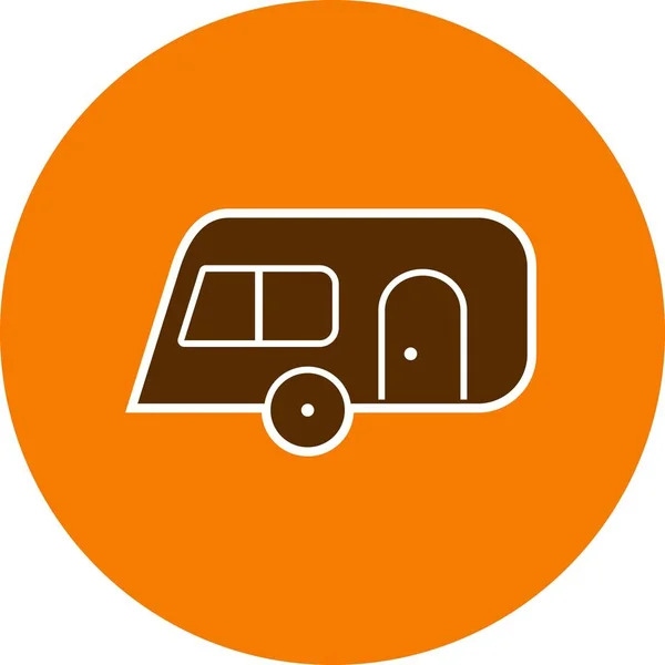 Illustration husvagn ikon — Stockfoto