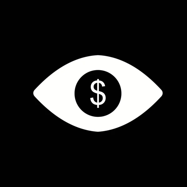 Ilustración Eye Dollar Icono —  Fotos de Stock