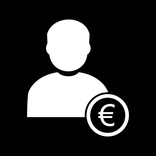 Illustration Euro avec l'icône de l'homme — Photo