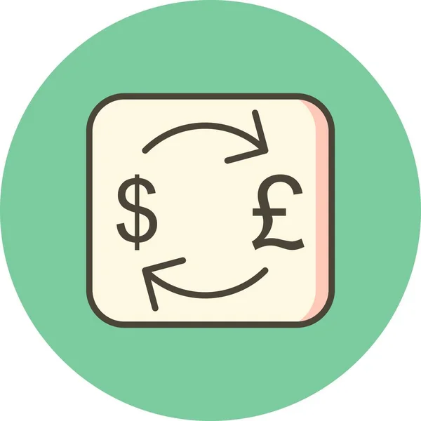 Ілюстрація Обмінний фунт з піктограмою долара — стокове фото
