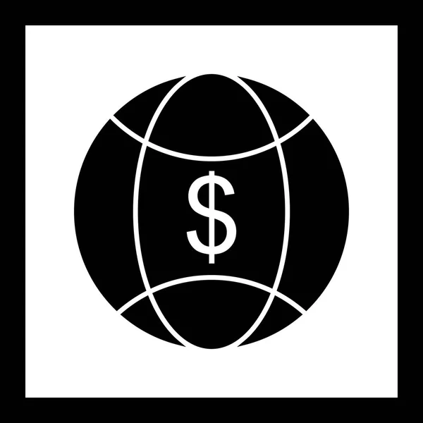 Ilustracja ikona świata pieniędzy — Zdjęcie stockowe